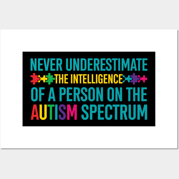 Funny Autism Awareness Autism Spectrum Wall Art by mrsmitful01